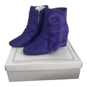 Especially yours purple heeled boots size 7